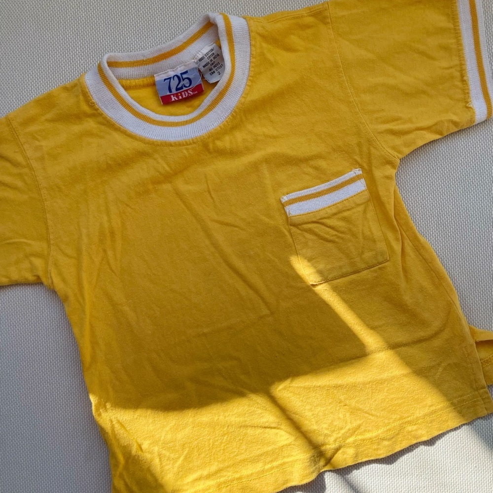 Vintage 725 Kids Yellow T-Shirt with Pocket
